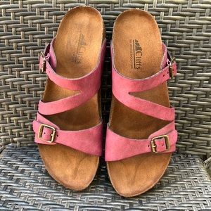 Plum “Birkenstock” like Walking Sandals